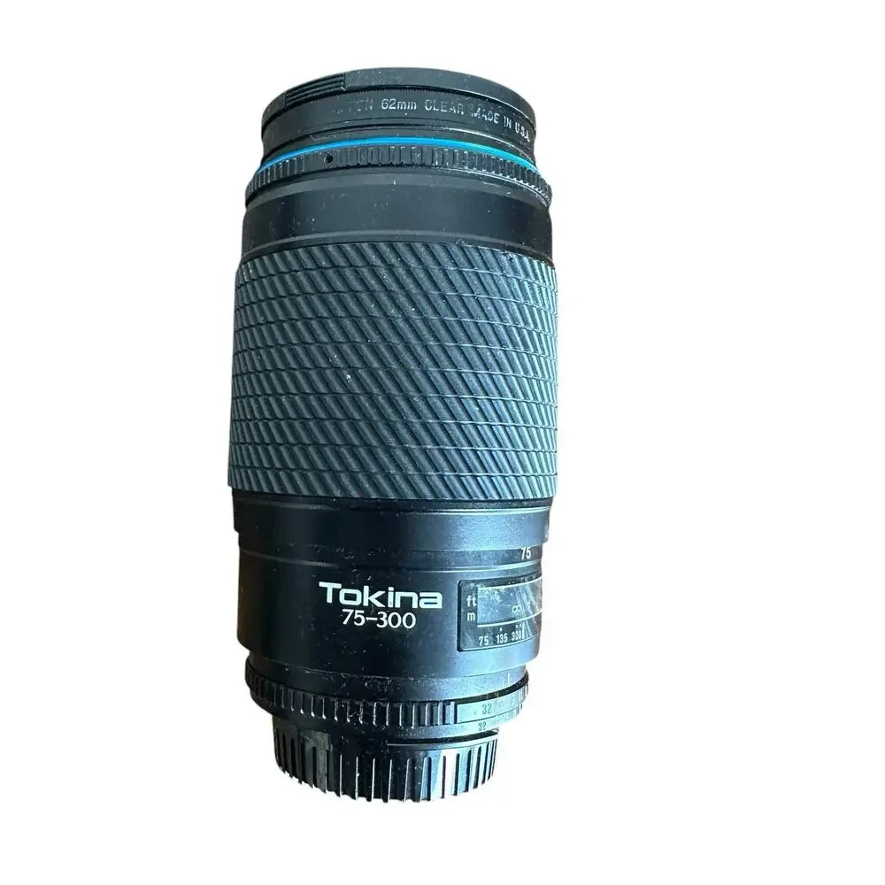 Tokina AF 75-300MM 1:4.5-5.6 Lens For Nikon With Lens Caps Excellent Condition